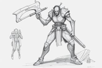 do some rough concept art sketch