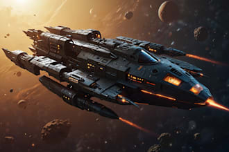 create a sci fi spaceship models