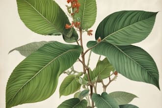create a beautiful vintage botanical illustration poster