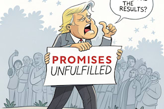 do a political or satirical cartoon