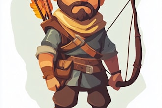 draw a 2d character art