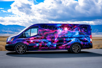 draw a car wrap, car wrap design, truck wrap