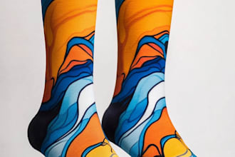draw a unique socks design for you