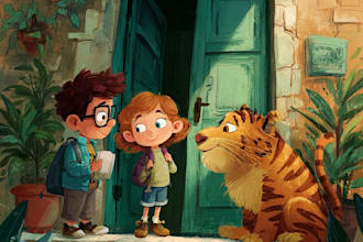 children story book illustration children story book