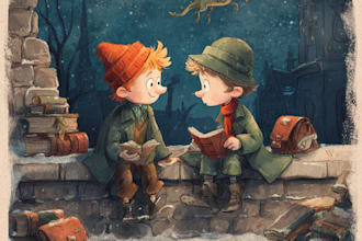 illustrate cruixie children story book illustration