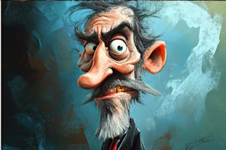 draw artistic cartoon caricatures