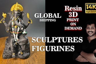 sculpt support and resin 3d print your custom sculpture or figurine