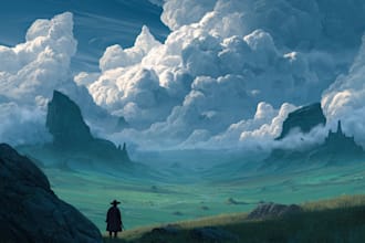 do a fantasy environment, landscape design