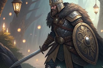 your dnd character art or rpg character, character design
