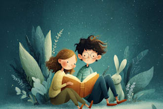 children story book, child book illustration
