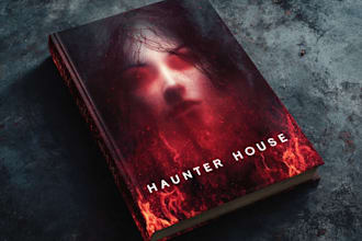 create chilling horror book cover art