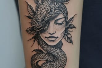 makle a tattoo design of tattoo sleeve