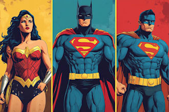 superhero character for comics