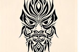 design a polynesian maori tribal tattoo