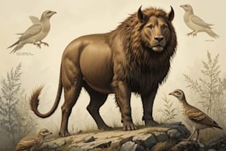 illustrations of animals scientific or wildlife