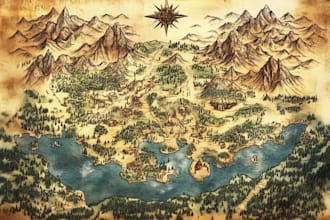 do fantasy map design map maker vector map illustratio