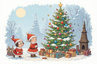 draw birthday, greeting, christmas card, postcard in hand