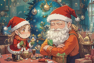 draw greeting, christmas, birthday card, postcard