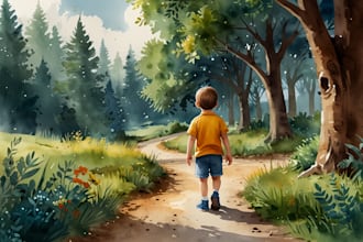 draw your unique and whimsical watercolor children