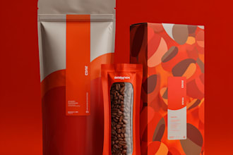 do  premium coffee labels, pouch, bags, product packaging