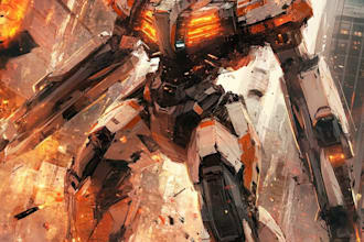 make uniqe sci fi , mecha, fantasy character design