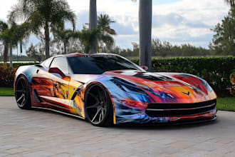 design branding car wrap, vehicle wrap, truck wrap