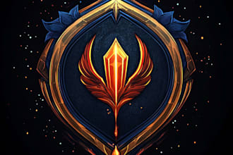 make a fantasy game logo and branding