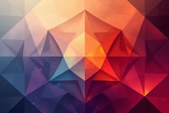 create abstract geometric digital art