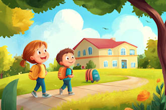 design  children story book illustration
