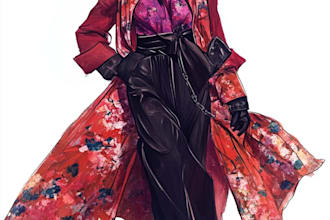 create custom fashion illustrations and croquis for you
