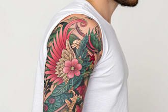 draw an awesome tattoo sleeve art