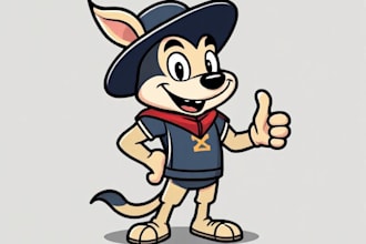 draw an original mascot or cartoon character in vector