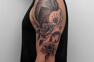 create a tattoo design of tattoo sleeve
