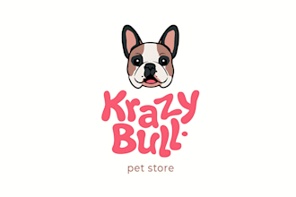 create professional and specially bulldog logo design