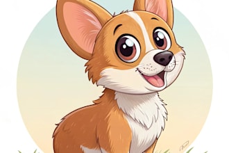 draw custom pet portrait, digital pet, pet drawing