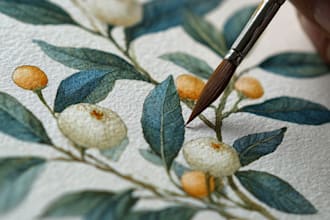 draw a realistic botanical illustration
