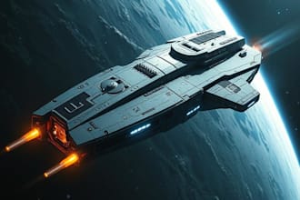 draw  spaceship design for you