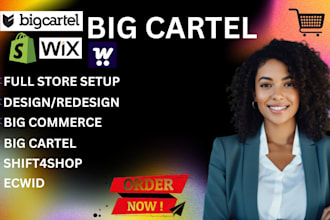 redesign or design eye catchy big cartel store to boost sale