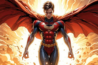 be your comic book artist and draw comic book illustration,