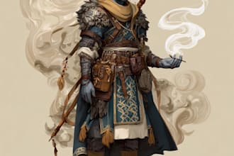 make detailed dnd character art for rpg adventures