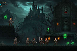 create 2d game concept art 2d game assets 2d background and environment