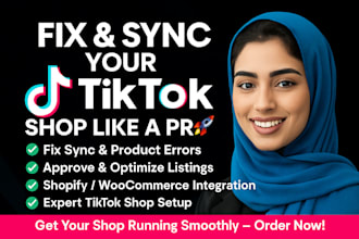 fix and sync your tiktok shop errors professional, fix tiktok shop setup