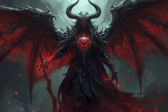 do dark fantasy art illustrations in a painterly style