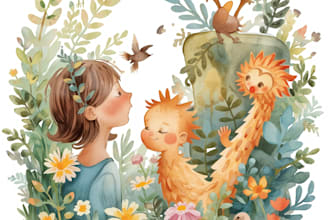 illustrate children story illustration KDP watercolor