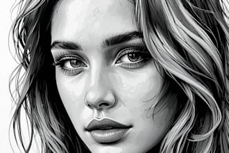 draw you to make vector portrait illustration digital art