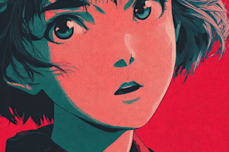 draw cool anime, illustration anime art in retro anime style