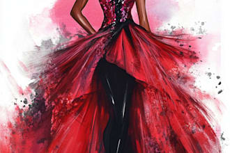 do stunning fashion illustration
