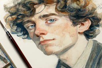 draw a watercolor portrait