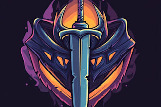 design 3d fantasy initial, icon, emblem logo for game