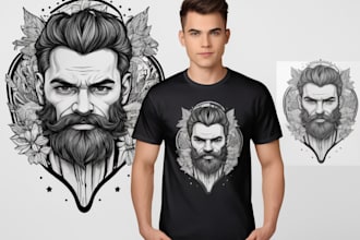 create a custom illustrated t shirt design for you